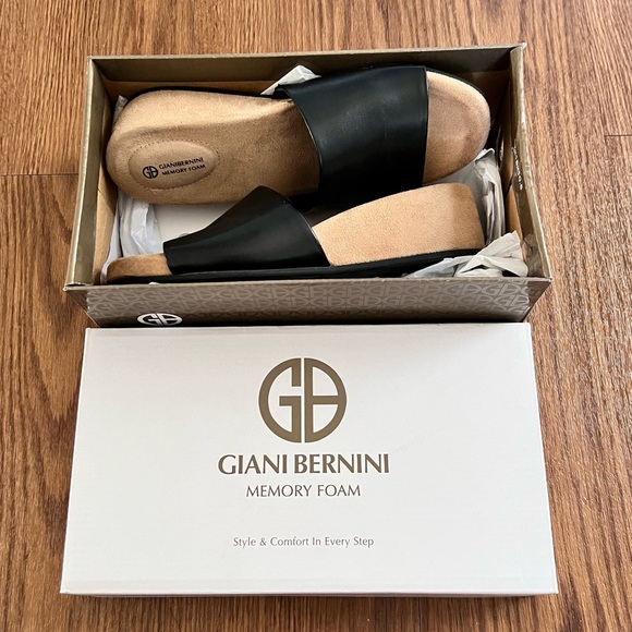 Giani Bernini Giulia Slip-On Memory Foam Platform Wedge Sandals - Picture 8 of 9